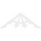 Ekena Millwork Pitch Riley Architectural Grade PVC Gable Pediment, 60"W x 22 1/2"H x 1"P (9/12) GPP060X023X100RIL - alternate 4